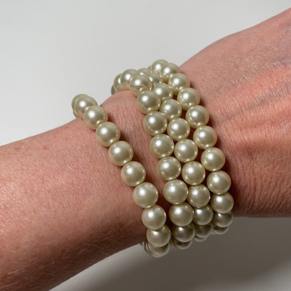 Pearlescent Bead 4 Bracelet Stack